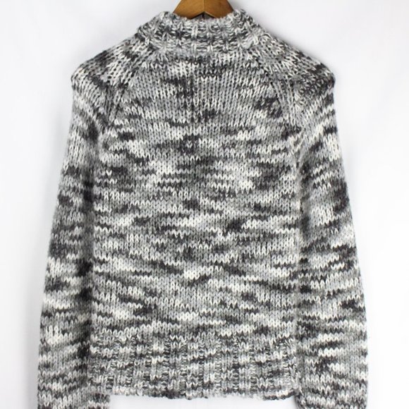 Red Paint Full Zip Knit Sweater - Picture 3 of 5